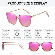 HAOLOTA Metal Frame Cat Eye Sunglasses Women SG1066