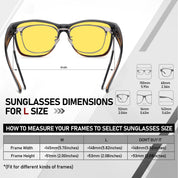 HAOLOTA Square Night Vision Driving Over Glasses NV0174L