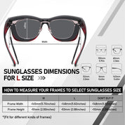 HAOLOTA Square Oversized Over Sunglasses Men SG0174L
