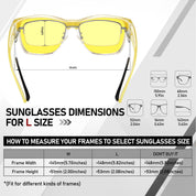 HAOLOTA Square Night Vision Driving Over Glasses NV0174L