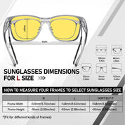 HAOLOTA Square Night Vision Driving Over Glasses NV0174L