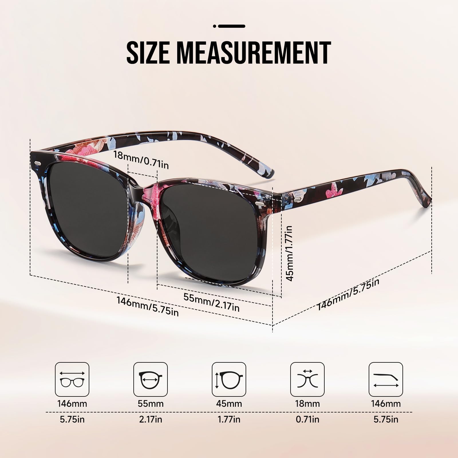 HAOLOTA 2pcs Classic Round Sunglasses Women SG1825-2P