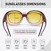HAOLOTA Rhinestone Night Driving Over Glasses Women NV0108
