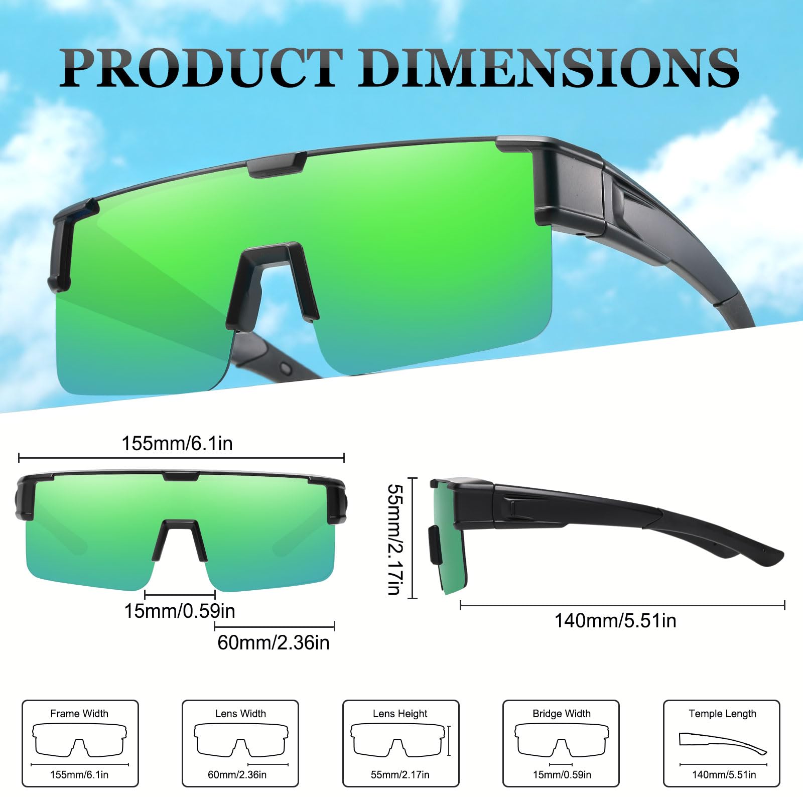 HAOLOTA Cycling Sunglasses Over Glasses Men SG0191