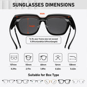 HAOLOTA Square Shapes Fit-Over Sunglasses SG0512