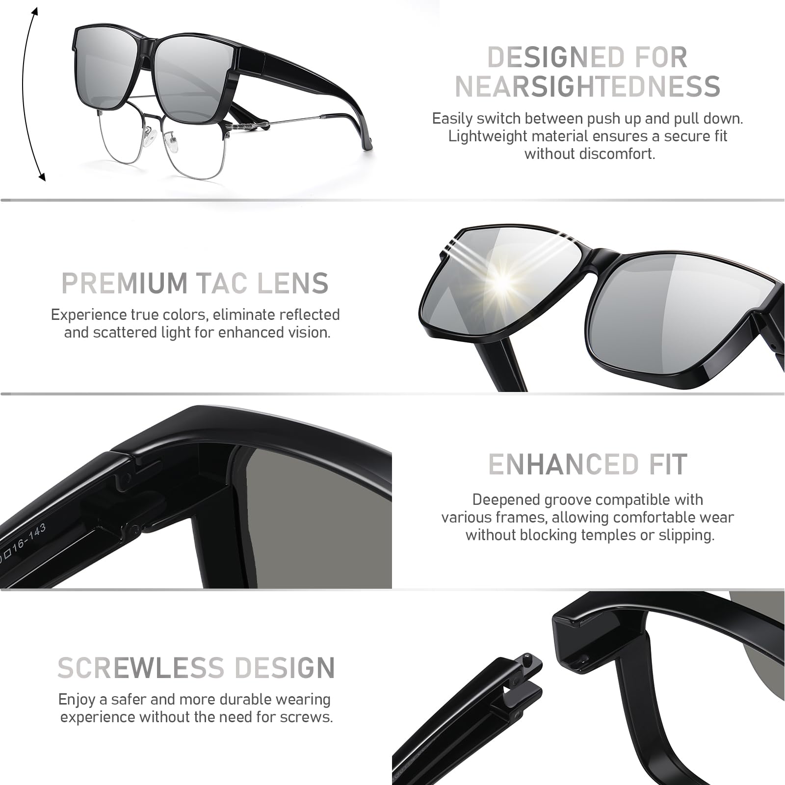 HAOLOTA Square Oversized Over Sunglasses Men SG0174L