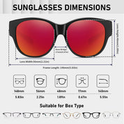 HAOLOTA Cat Eye Sunglasses Over Glasses SG0179