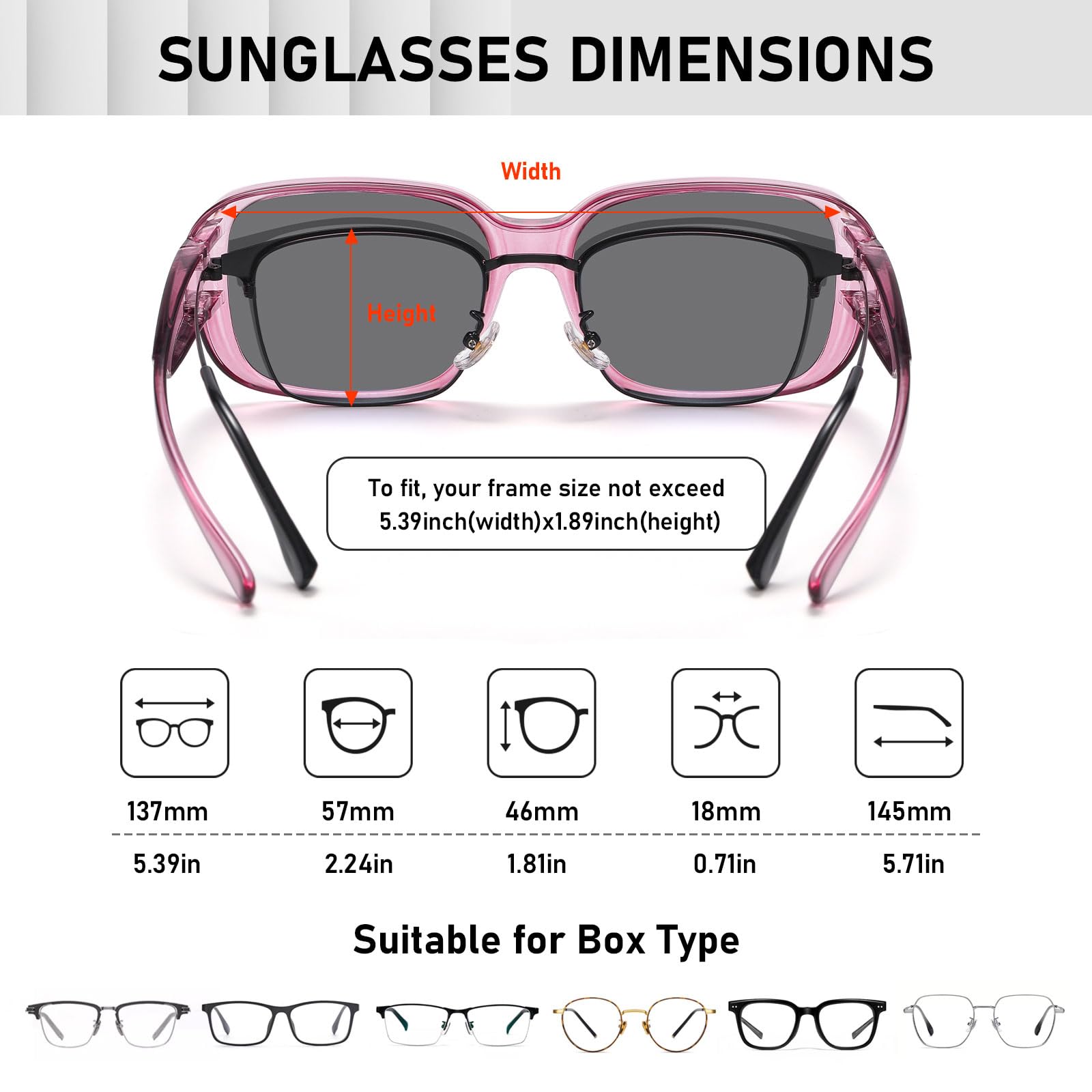 HAOLOTA Small Sunglasses Over Glasses Women SG0513
