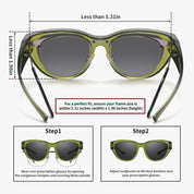 HAOLOTA Small Cat Eye Fit Over Sunglasses Women SG0171