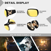 HAOLOTA Butterfly Night Driving Glasses Women NV0012