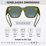 HAOLOTA Square Shapes Fit-Over Sunglasses SG0512