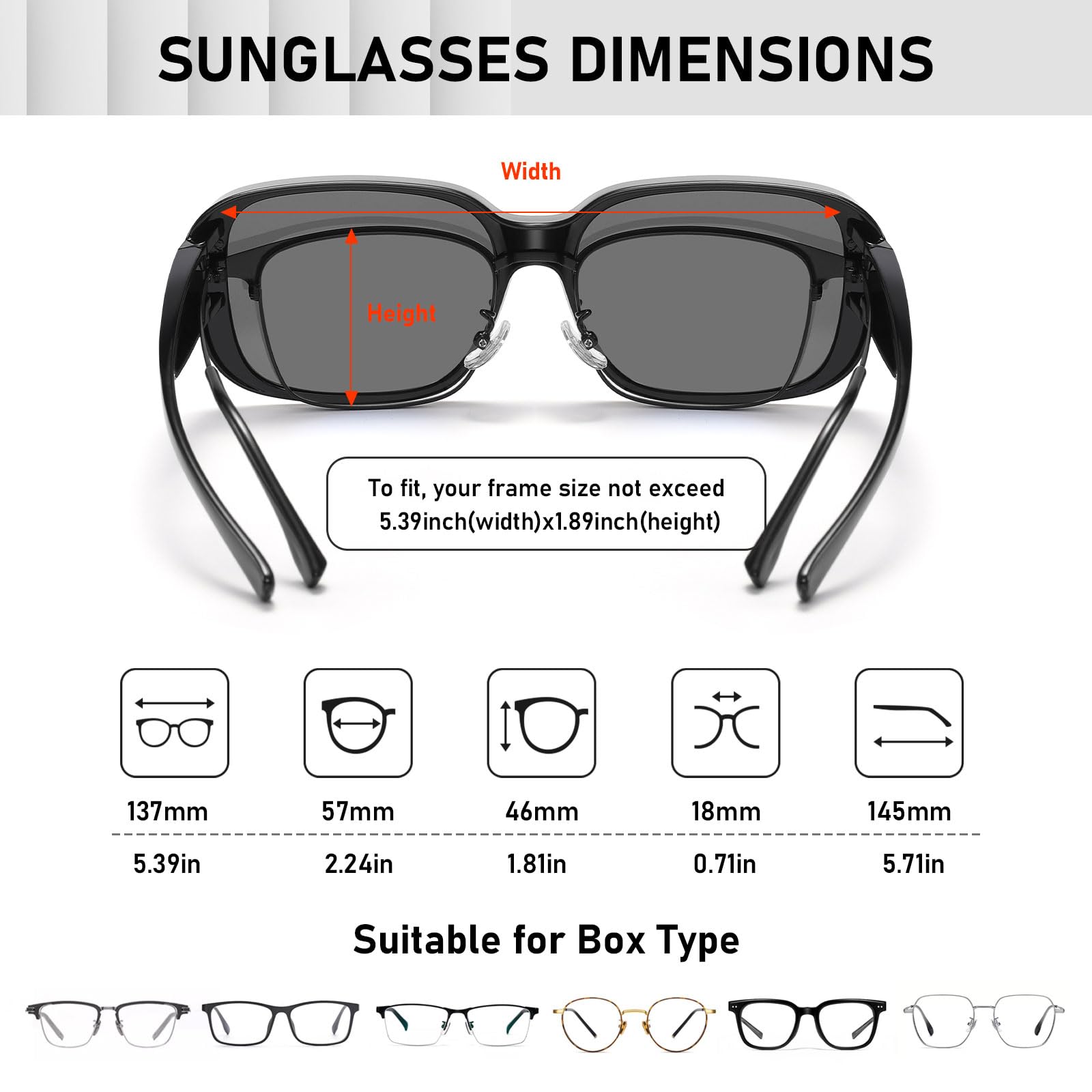 HAOLOTA Small Sunglasses Over Glasses Women SG0513