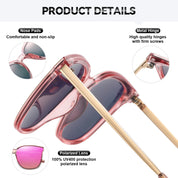HAOLOTA Metal Frame Cat Eye Sunglasses Women SG1066