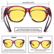 HAOLOTA Night Driving Glasses Over Glasses Women NV0179