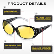 HAOLOTA Rhinestone Night Driving Glasses Women NV0008