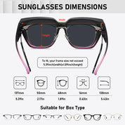 HAOLOTA Square Shapes Fit-Over Sunglasses SG0512