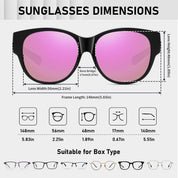 HAOLOTA Cat Eye Sunglasses Over Glasses SG0179