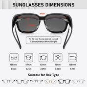HAOLOTA 3pcs Polarized Over Sunglasses Men Women SG1824-3P