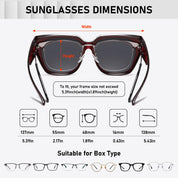 HAOLOTA Square Shapes Fit-Over Sunglasses SG0512