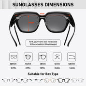 HAOLOTA Square Shapes Fit-Over Sunglasses SG0512