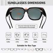 HAOLOTA Square Shapes Fit-Over Sunglasses SG0512