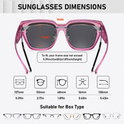 HAOLOTA Square Shapes Fit-Over Sunglasses SG0512