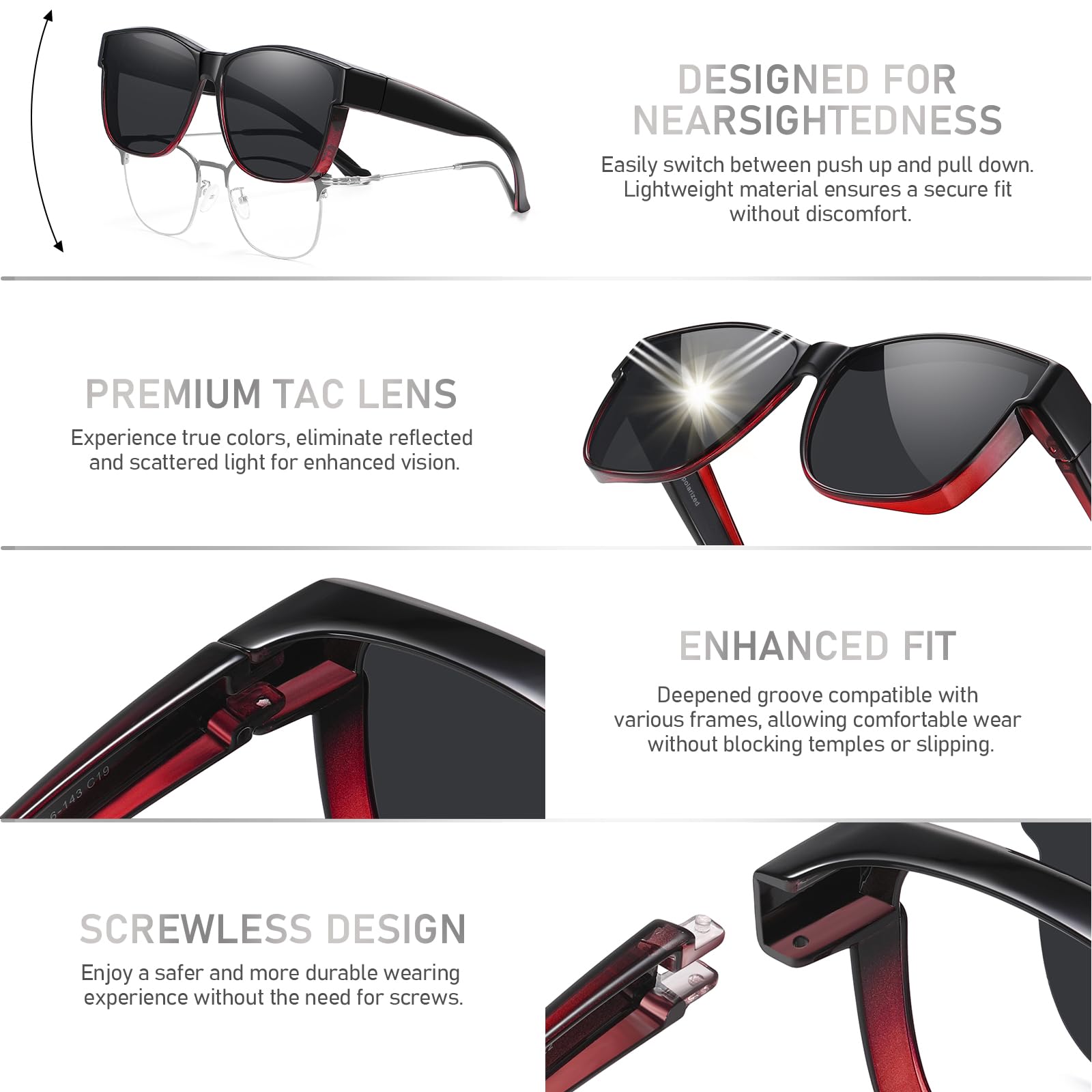 HAOLOTA Square Oversized Over Sunglasses Men SG0174L