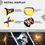 HAOLOTA Butterfly Night Driving Glasses Women NV0012