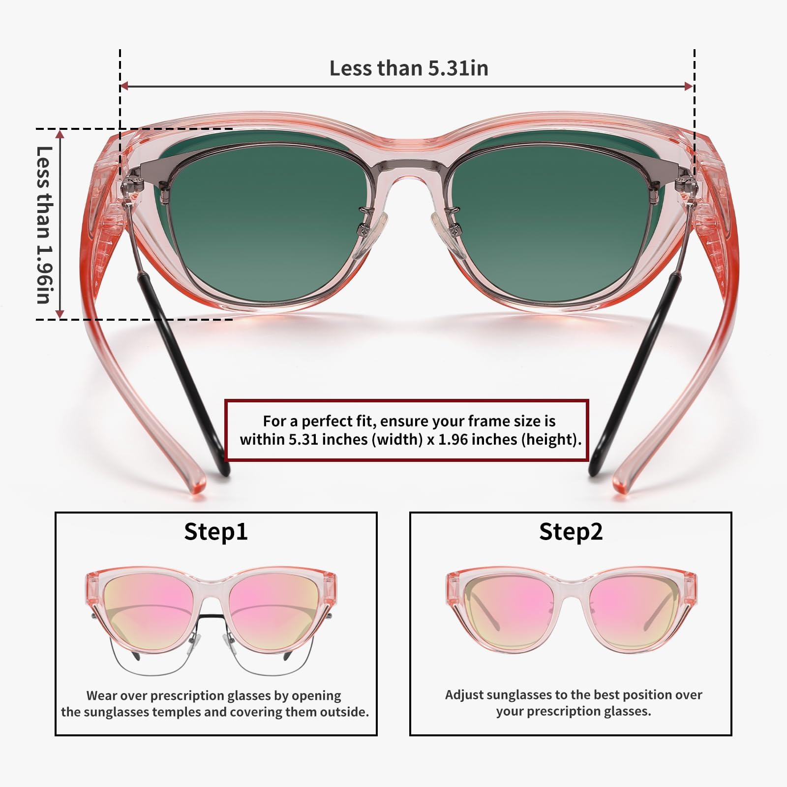 HAOLOTA Small Cat Eye Fit Over Sunglasses Women SG0171