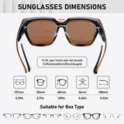 HAOLOTA Square Shapes Fit-Over Sunglasses SG0512
