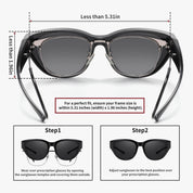 HAOLOTA Small Cat Eye Fit Over Sunglasses Women SG0171