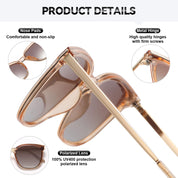 HAOLOTA Metal Frame Cat Eye Sunglasses Women SG1066