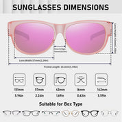 HAOLOTA Cat Eye Sunglasses Over Glasses Women SG0173