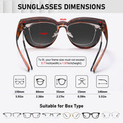 HAOLOTA Cat Eye Sunglasses Over Glasses Women SG0189
