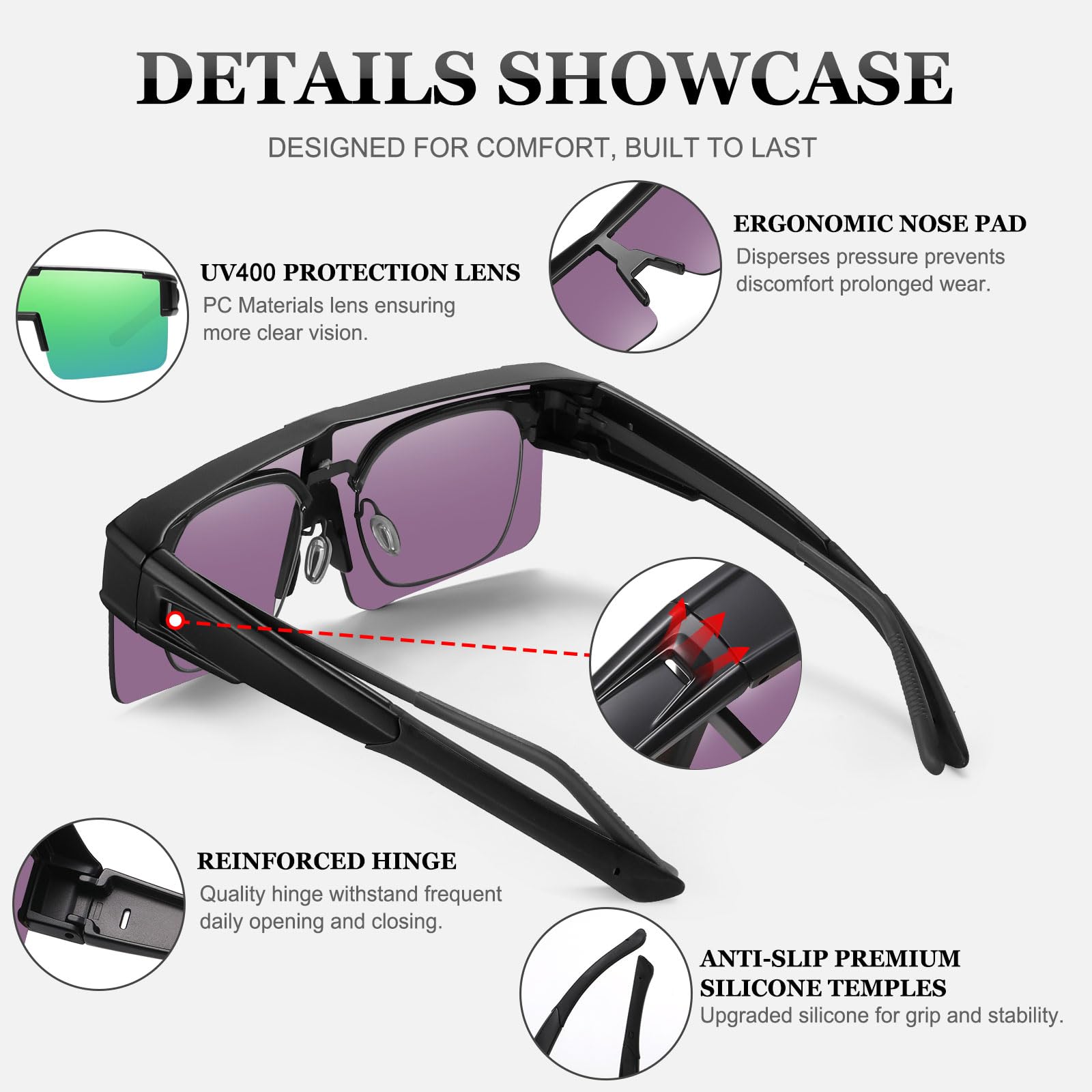 HAOLOTA Cycling Sunglasses Over Glasses Men SG0191