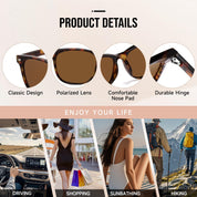 HAOLOTA 2pcs Classic Round Sunglasses Women SG1825-2P