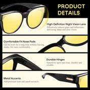 HAOLOTA Cat Eye Night Driving Over Glasses Women NV0189