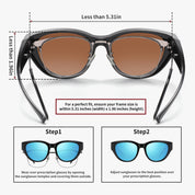 HAOLOTA Small Cat Eye Fit Over Sunglasses Women SG0171