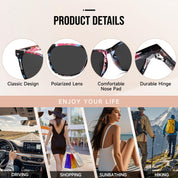 HAOLOTA 2pcs Classic Round Sunglasses Women SG1825-2P