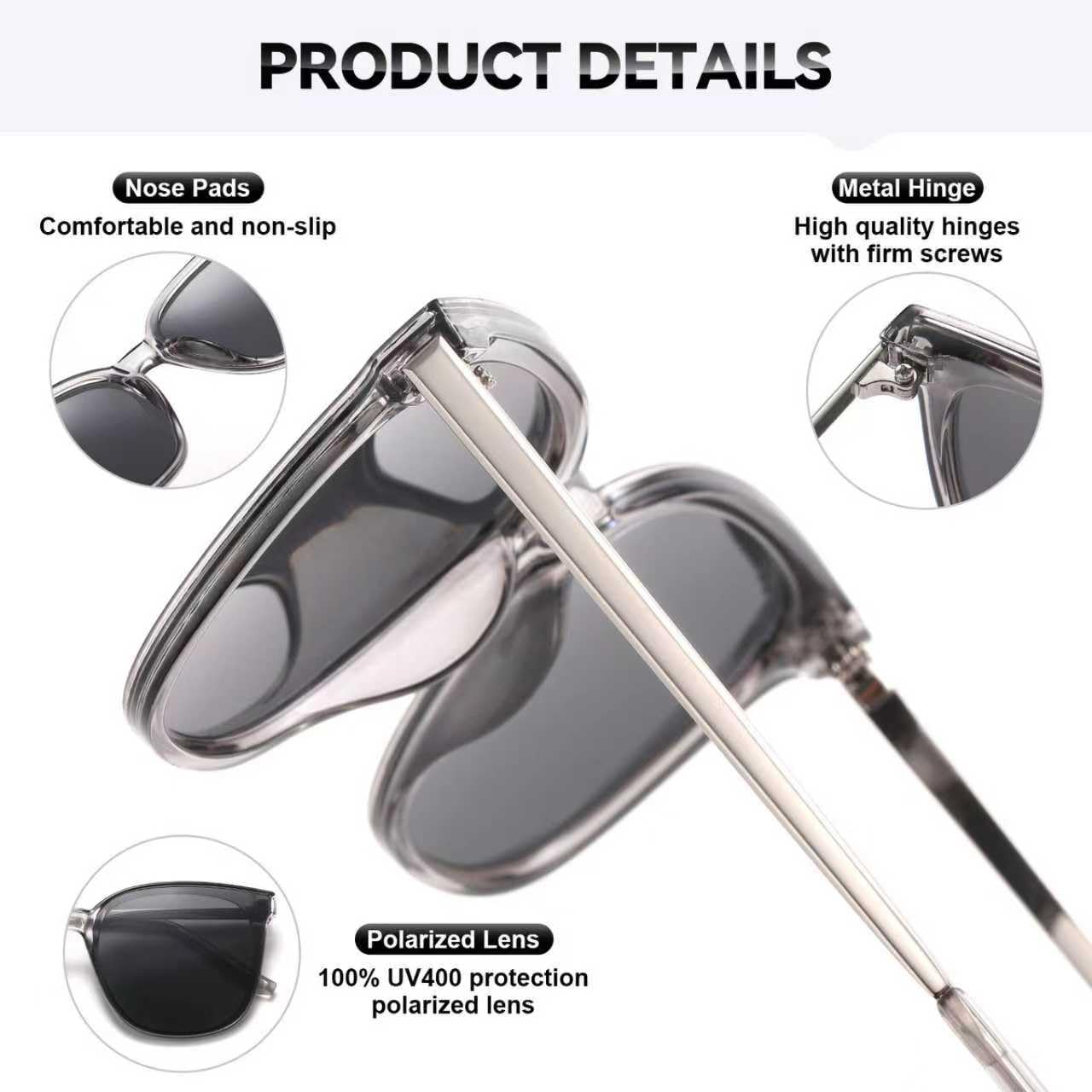 HAOLOTA Metal Frame Cat Eye Sunglasses Women SG1066