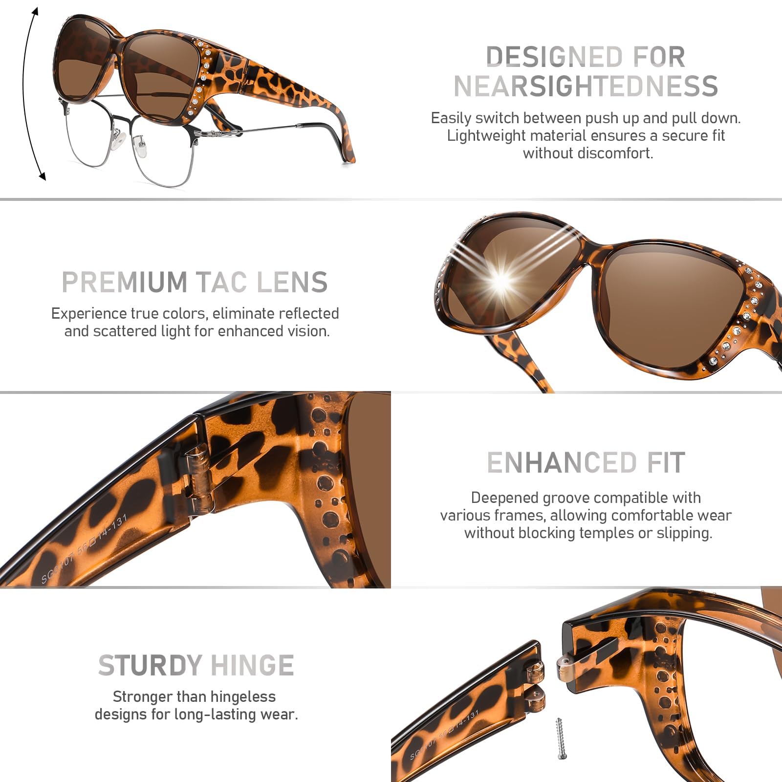 HAOLOTA Rhinestone Fit Over Sunglasses Women SG0107