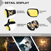 HAOLOTA Butterfly Night Driving Glasses Women NV0012
