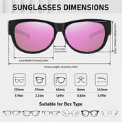 HAOLOTA Cat Eye Sunglasses Over Glasses Women SG0173