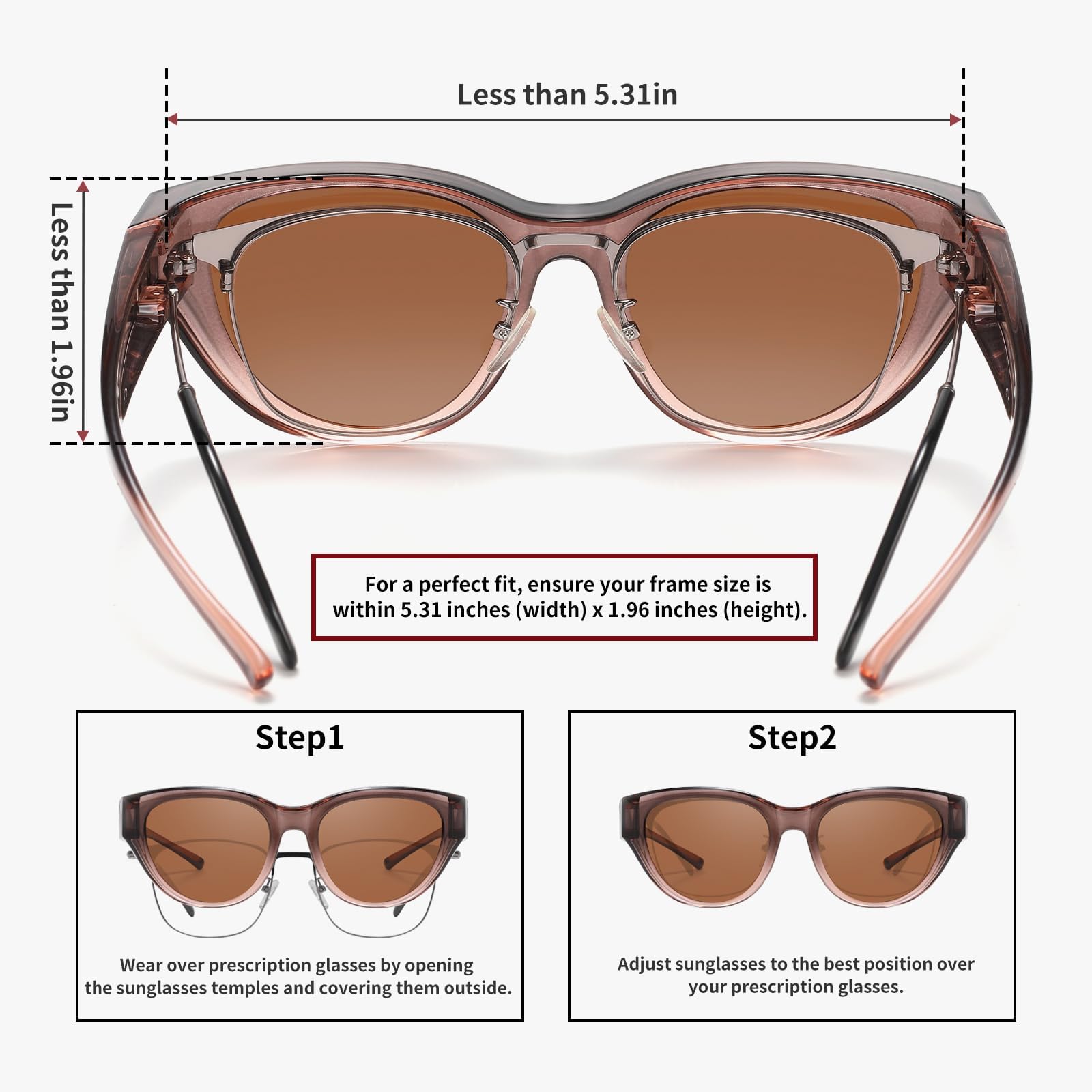 HAOLOTA Small Cat Eye Fit Over Sunglasses Women SG0171
