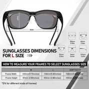 HAOLOTA Square Oversized Over Sunglasses Men SG0174L
