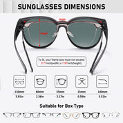 HAOLOTA Cat Eye Sunglasses Over Glasses Women SG0189