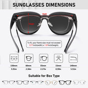 HAOLOTA Cat Eye Sunglasses Over Glasses Women SG0189