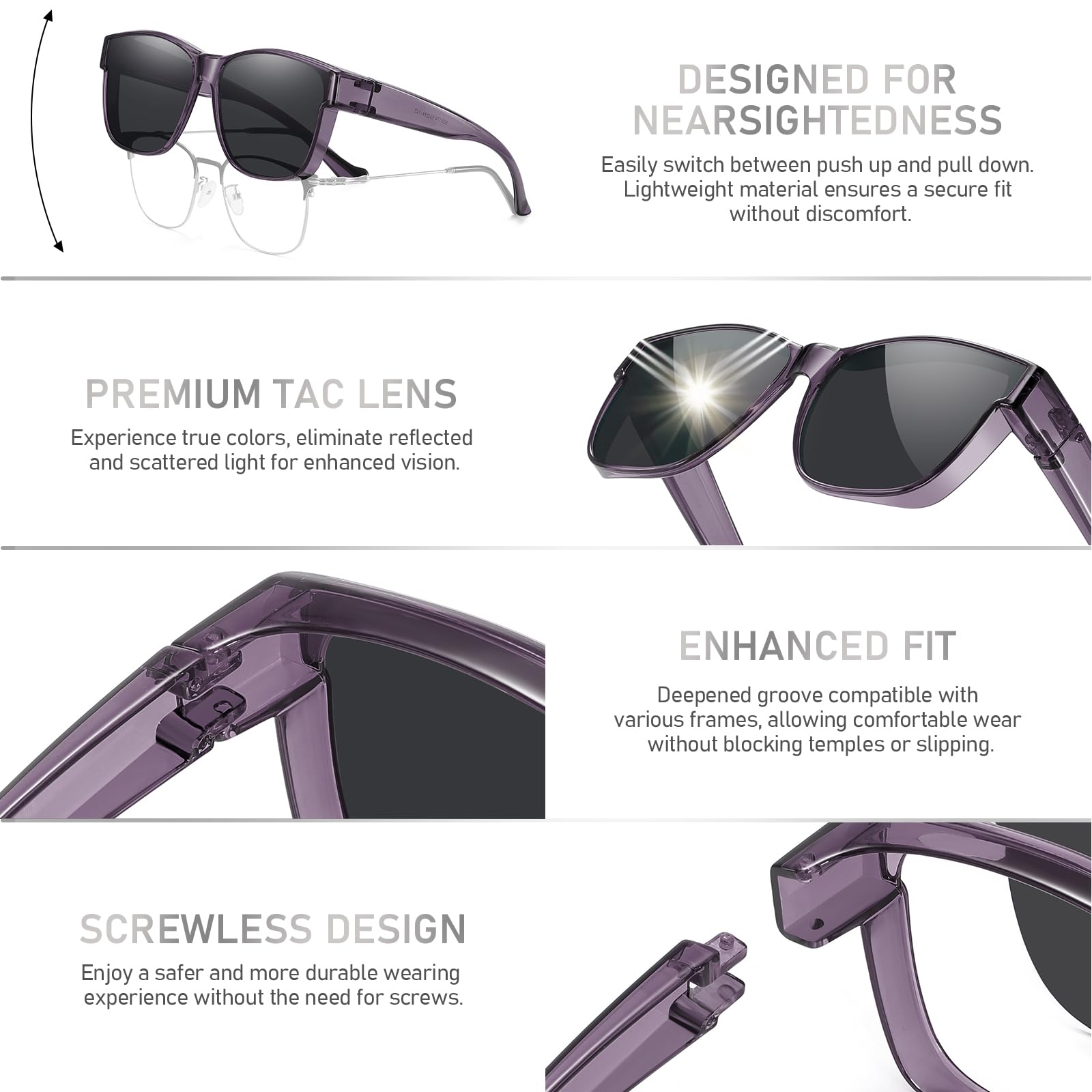 HAOLOTA Square Oversized Over Sunglasses Men SG0174L