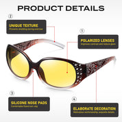 HAOLOTA Rhinestone Night Driving Glasses Women NV0008