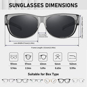 HAOLOTA Cat Eye Sunglasses Over Glasses Women SG0173